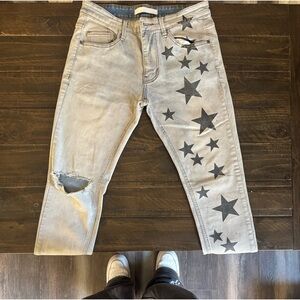 Star Patterned denim Jeans